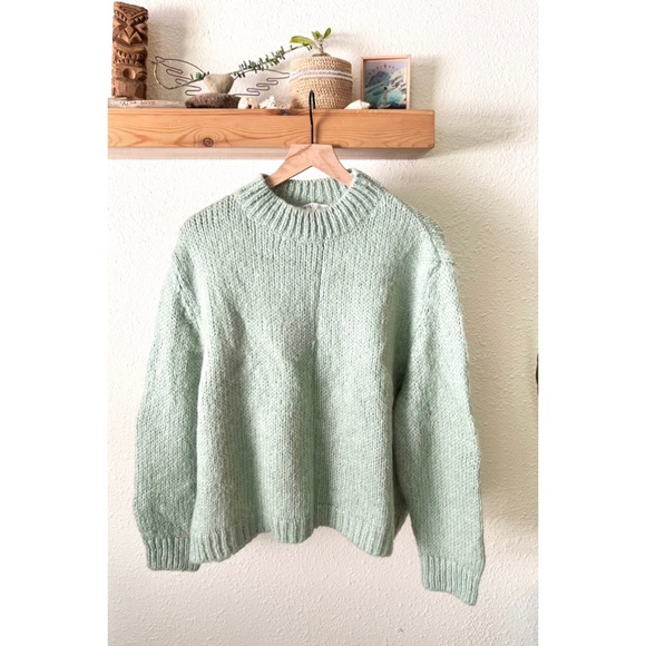 Zara Sweaters Zara Celery Green Sweater Poshmark